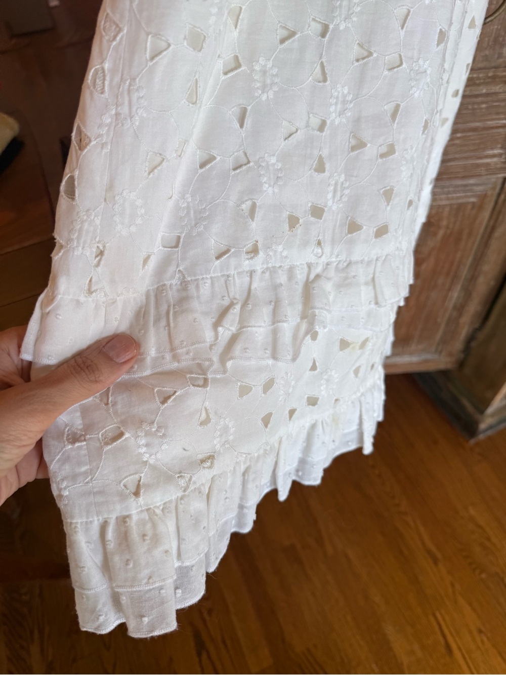 JCrew White Eyelet Ruffle Dress - Picture 4 of 10